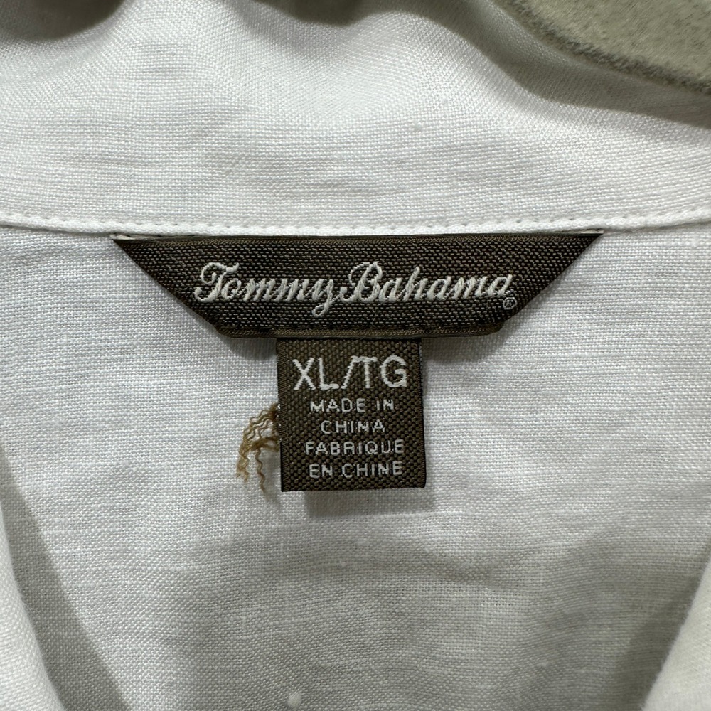 Tommy Bahama Two Palms Linen Raw-Edge Jacket White Women XL Coastal Beach Casual - Picture 5 of 10